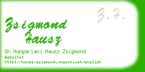 zsigmond hausz business card